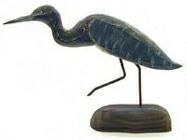 little blue heron Hand Carved Shore Bird Decoy