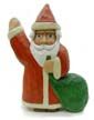 Waving Santa wood carving , folk art