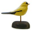 goldfinch wood carving, folk art