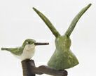 hummingbird wood carving, folk art