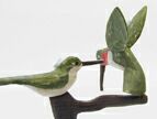 hummingbird wood carving, folk art