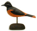 baltimore oriole wood carving, folk art