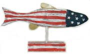 patriotic fish wood carving, folk art