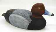 redhead duck wood carving