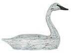 swan Hand Carved wood Decoy